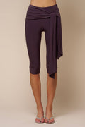 Front Tie Belt Capri Pants
