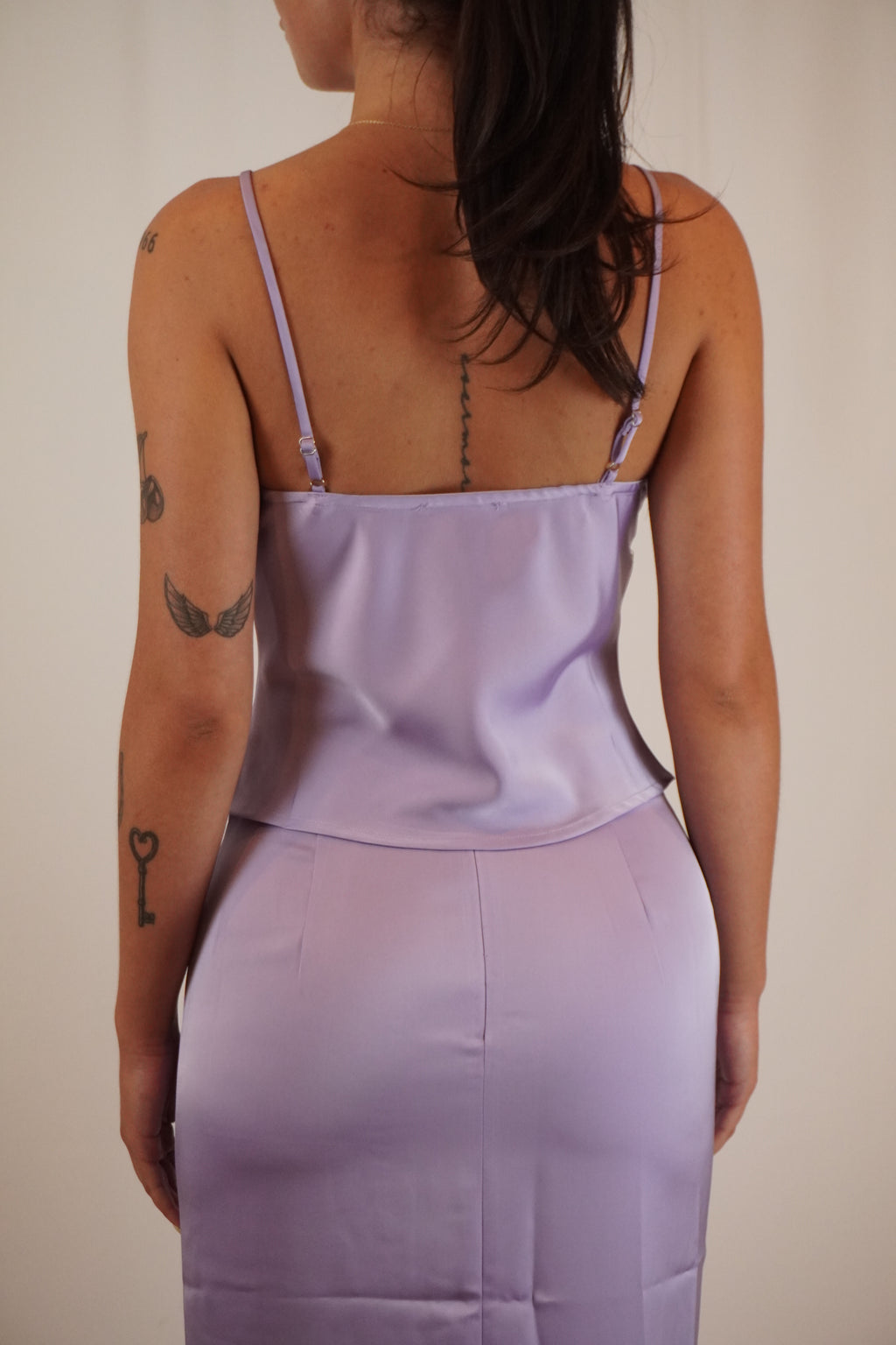 Satin and Lace Two Piece Set