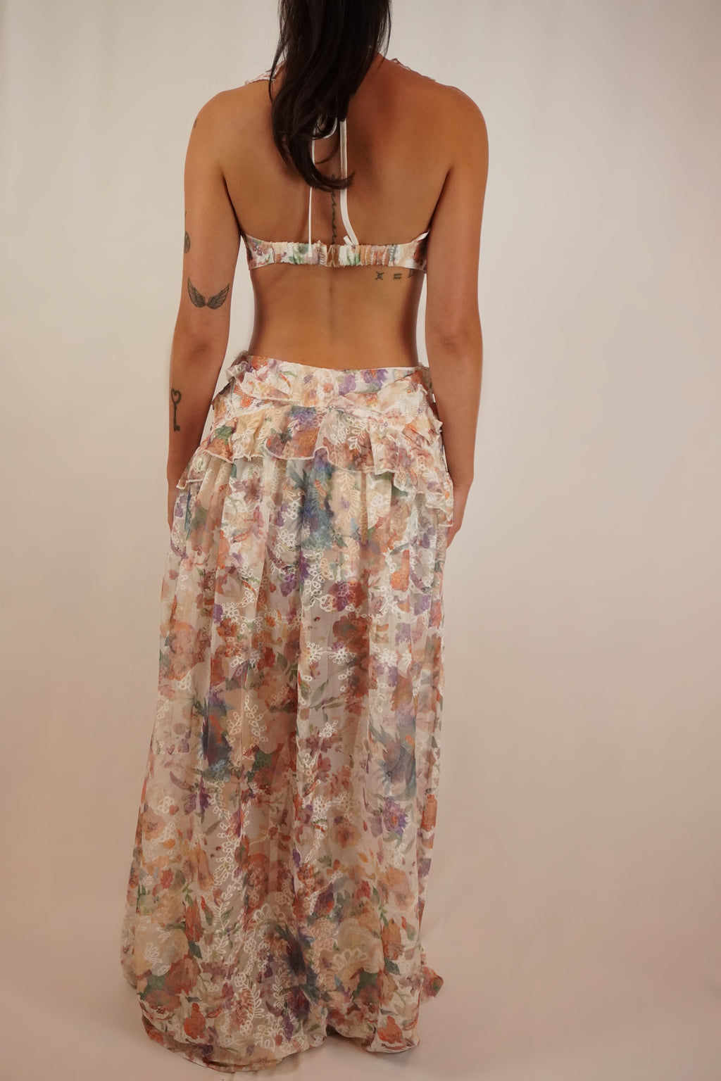Ruffle Floral Maxi Dress
