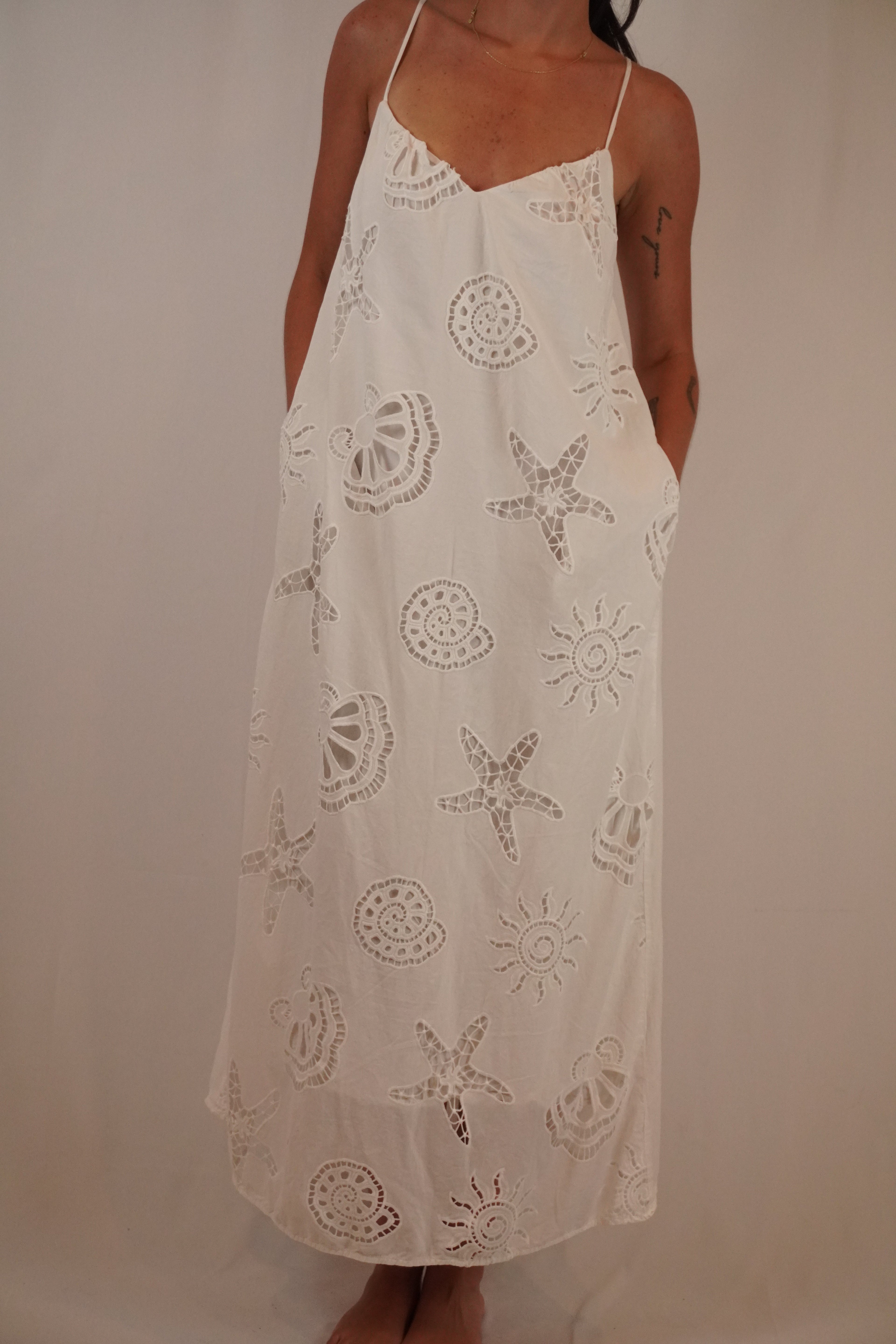 Shell Cut Out Maxi Dress