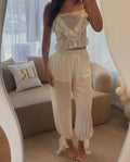 Chiffon Balloon Pants