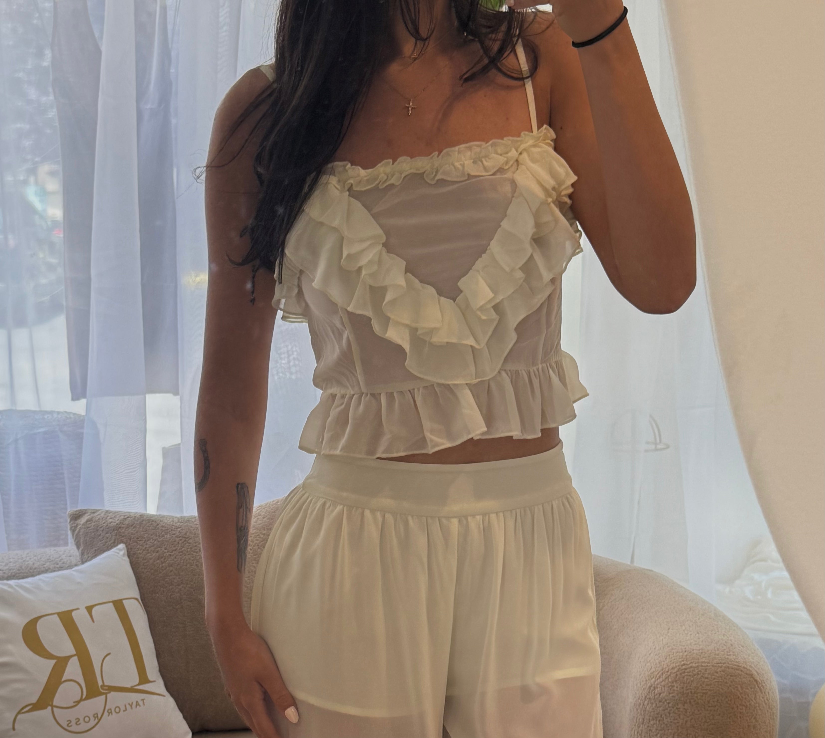 Chiffon Ruffle Top