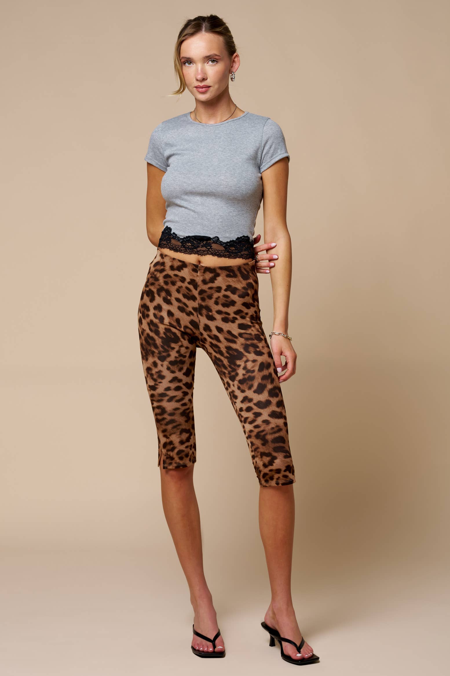Leopard Print Capri Leggings